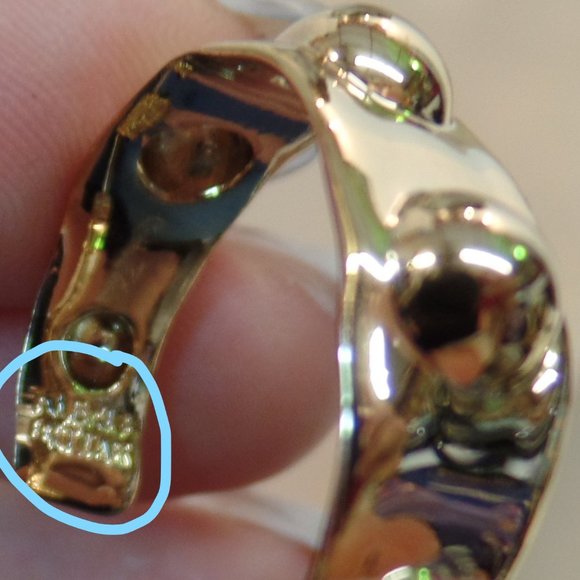 Alexis Bittar Gold Tone Studded Hoop Earrings $145 New With Tags BEAUTIFUL - Picture 3 of 12